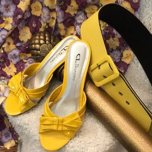CL by Laundry 2”kitten heel canary yellow